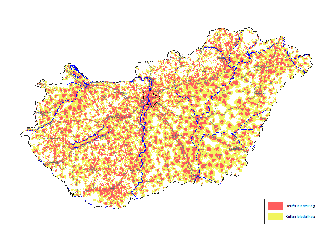 Országos 3G/HSPA lefedettség Országos 3G/HSPA lefedettség